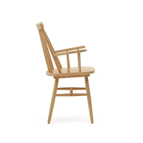 Стул с подлокотниками Kristie натуральное дерево