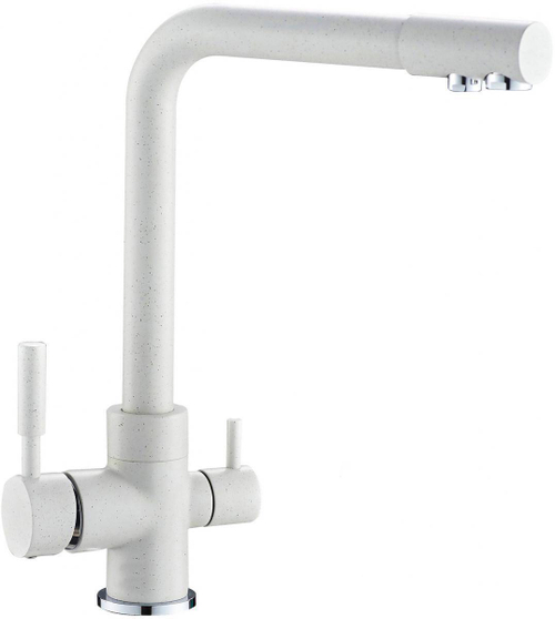 Смеситель ZEGOR для кухни с подключением к фильтру с питьевой водой SAF18-A092KW (белый)