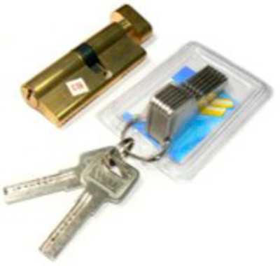 Цилиндр Евродверь-Эконом 85мм (32,5Т\52,5) 2+6кл, кл\верт. золото (014784)