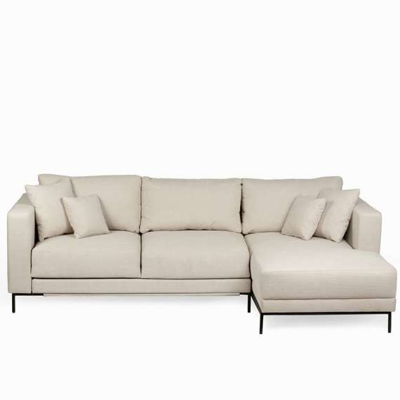 Раскладной диван Newton правосторонний светло-серый