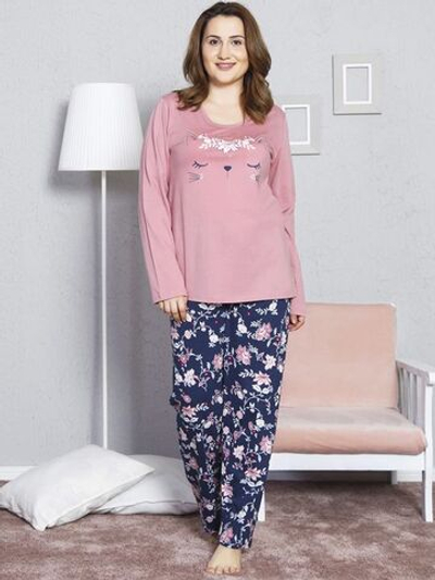 Милый домашний комплект с брюками (Размер: XXXL) (Цвет: голубой)