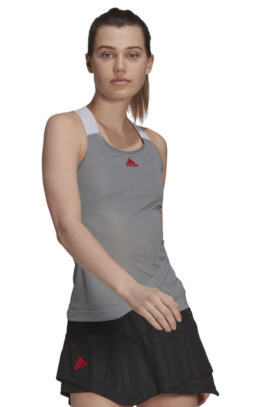 Женский топ теннисный Adidas Y-Tank Primeblue W - white/black