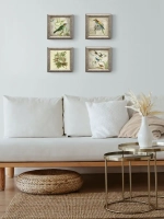 Картина на натуральном холсте "Птички"