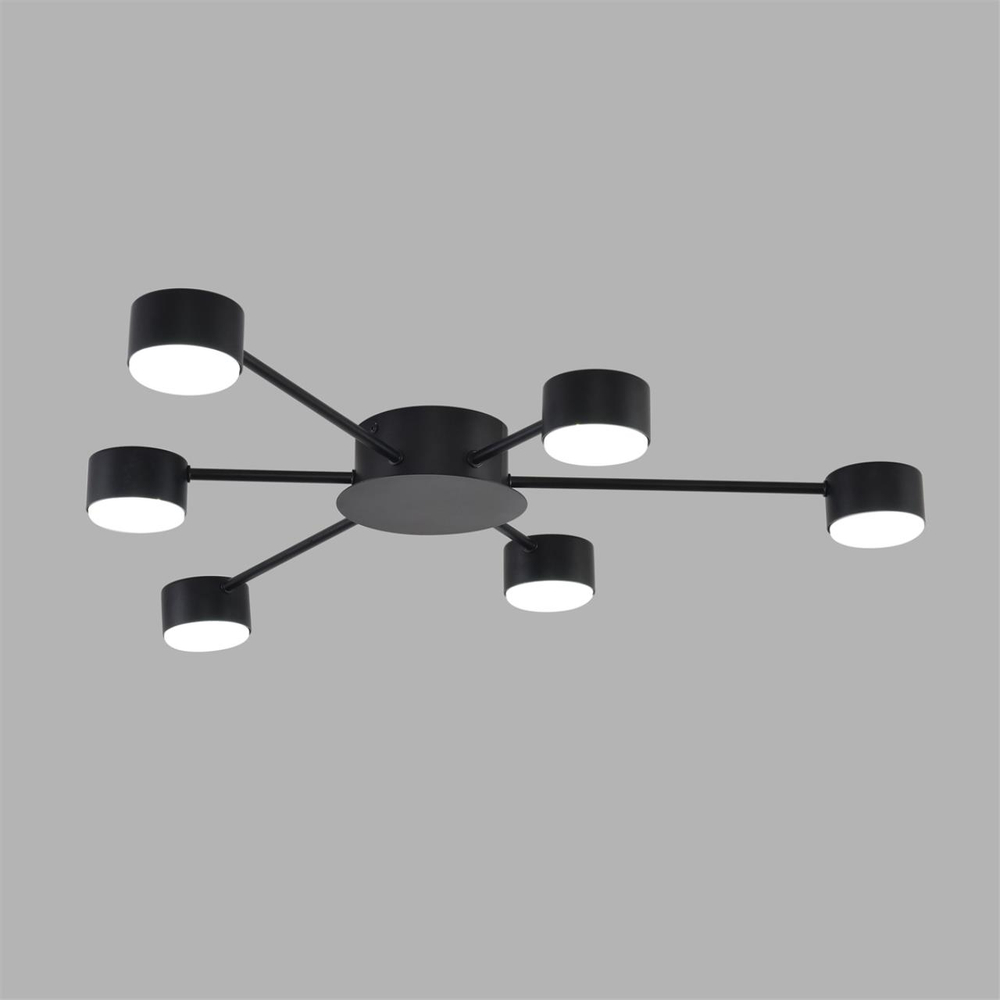 8344/6C COMFI LN26 251 черный, металл Люстра GX53 LED 6*7W 220V TORINA