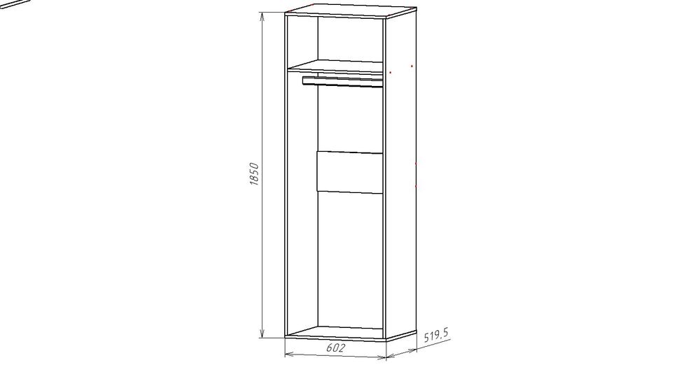 Айвори-1 Шкаф Графит/Белый