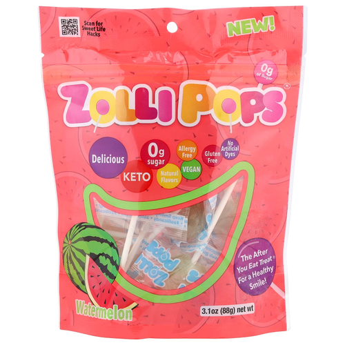 Zollipops, The Clean Teeth, леденцы, арбуз, 88 г (3,1 унции)