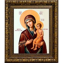 Икона Божьей Матери "Воспитание" на холсте.