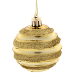 Новогодние шары 6 см (набор 3 шт) «Сказочное сияние», золото