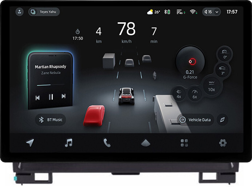 Магнитола Great Wall Hover H3, H5 (круглые воздуховоды) - Teyes CC4-PRO монитор 13" 2K QLED на Android 13, Snapdragon 778G, 8+128, AI, CarPlay, DSP, 4G SIM-слот