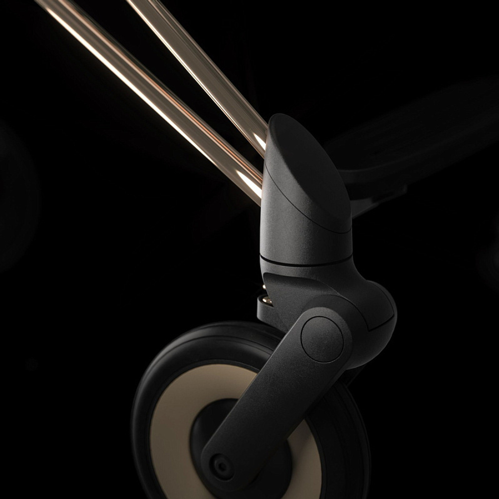 Коляска Cybex Coya Rosegold Frame Cloud G i-Size Magic Black 2 в 1 Sepia Black с дождевиком и бампером