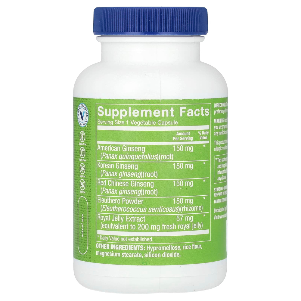 The Vitamin Shoppe, комплекс с женьшенем, 120 растительных капсул