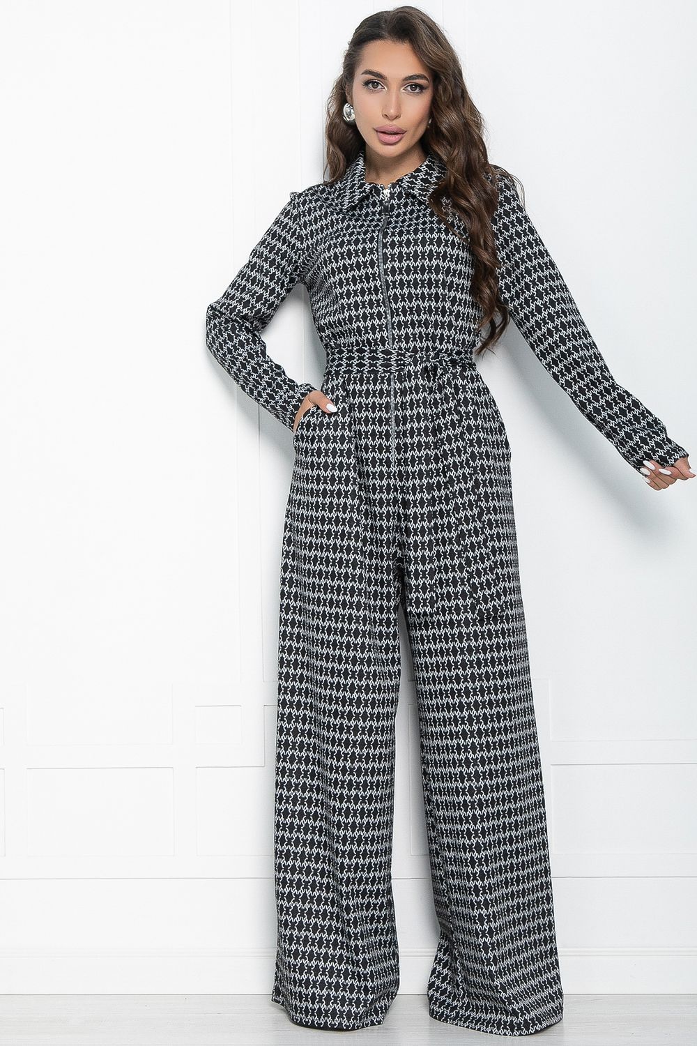 Комбинезон Марни (черно-белый) К10934 LT Collection