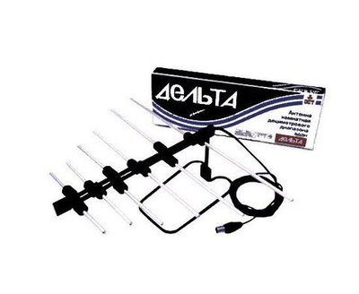 Антенна комнатная Дельта K131 пассивная ОСТ ДМВ/DVB-T2; 4dB; с кабелем