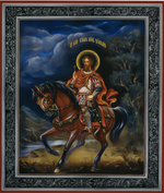 Игорь Черниговский святой благоверный князь. Деревянная икона на левкасе