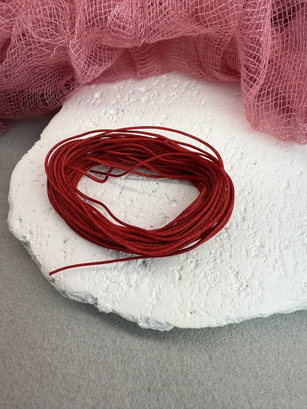 Шнур для плетения браслетов 0,6 мм, Терракотовый (5 м)