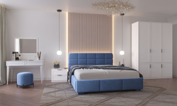 Пуфик в прихожую, синий