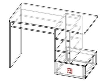 Стол КЕЙТИ /1104*750*554/ правый шимо светлый / лайм