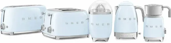 Тостер SMEG TSF03PBEU, пастельный голубой