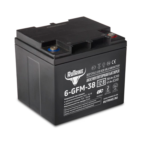 Аккумулятор RuTrike 6-GFM-38 (AGM)