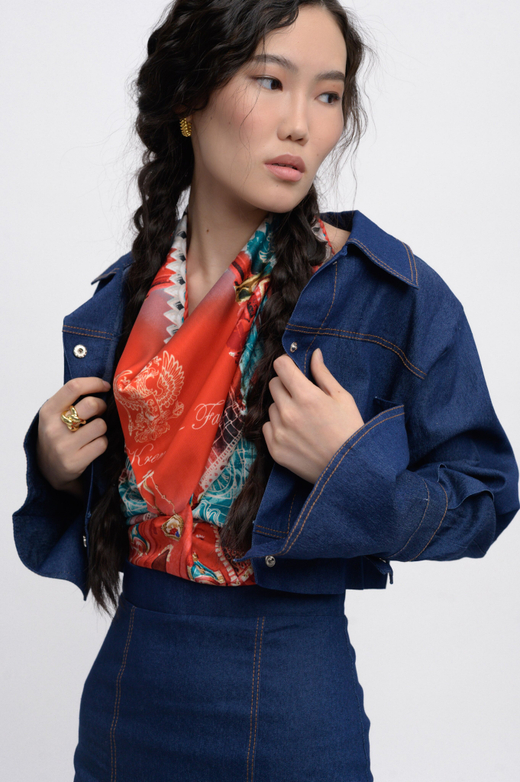 Платок «Кремль - Москва - Фаберже»