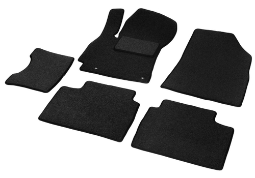 Коврики текстильные в салон автомобиля AutoFlex Business для Hyundai Elantra VII поколение седан 2021-н.в., графит, 5 частей, 5230601