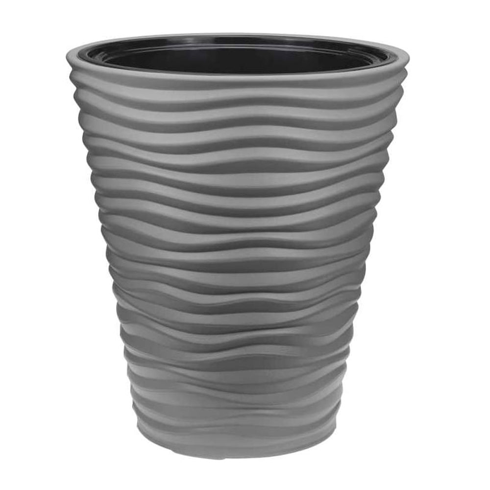 Кашпо Дюна 19,5л d340мм h385мм со вставкой, серый