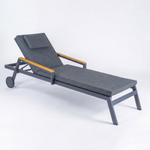 Шезлонг Ideal Patio СПОНДА С карбон, с матрасом и подушкой