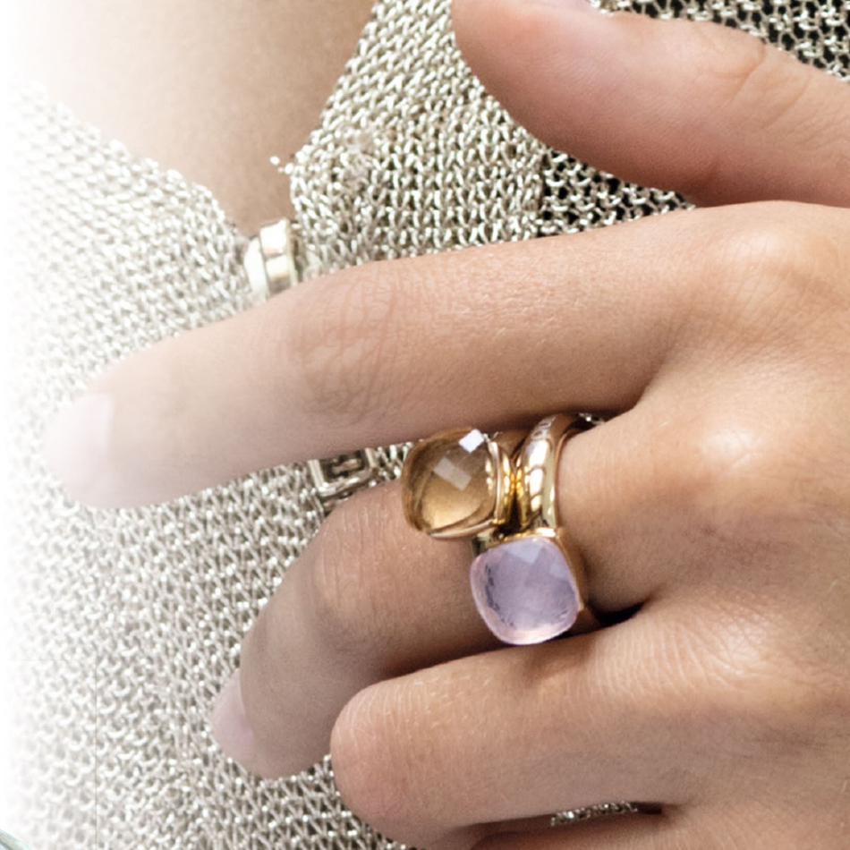 Кольцо Qudo Firenze Rose Water Opal 16.5 мм 611823 R/RG