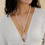 Колье Nature Bijoux, Spiaggia Rosa, с морскими ракушками и розовым кварцем, NB26.1-15-43730 (розовый