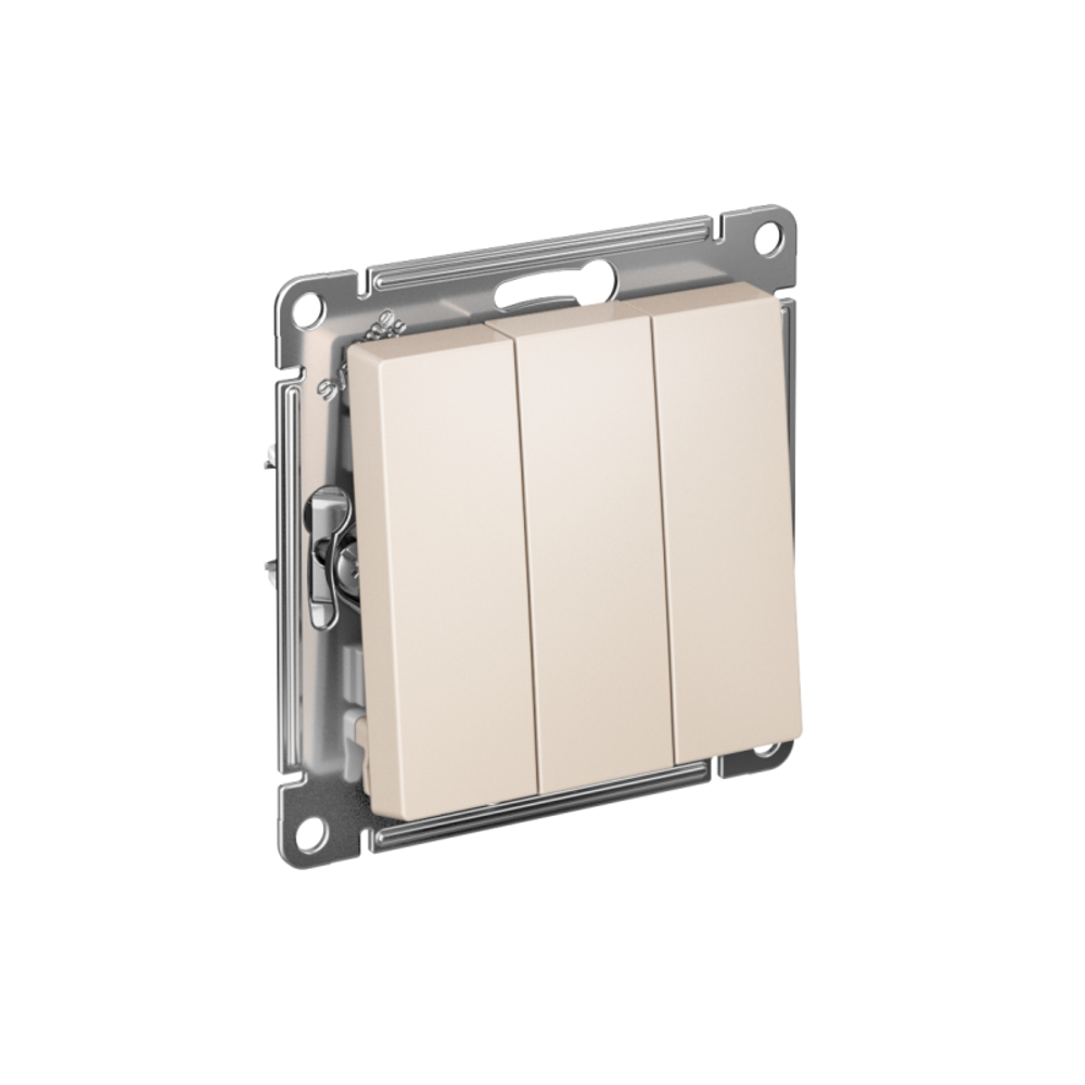 Выключатель 3-кл. СП AtlasDesign 10А IP20 (сх. 1+1+1) 10AX механизм беж. SE ATN000231