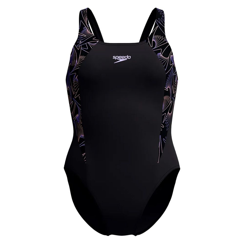 Купальник SPEEDO Hyperboom Splice Muscleback, 8-1347018692, р.32 (рос.44), полиэстер, ПБТ, чер-сирен