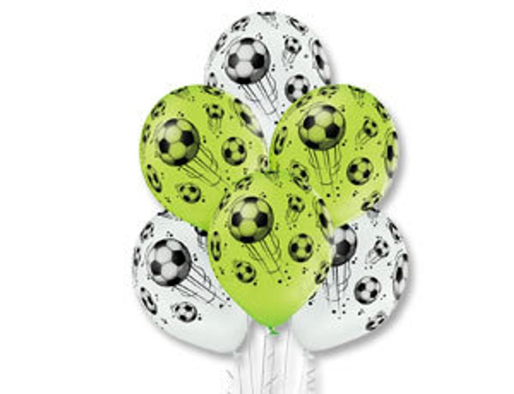 Воздушный шар Футбольный мяч зеленый, белый (спорт)