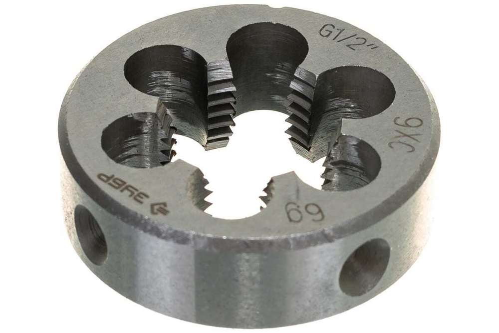 Плашка круглая Мастер для нарезания трубной резьбы G 1/2" Зубр 4-28032-1/2