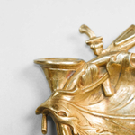 Антикварная латунная пепельница в охотничьем стиле