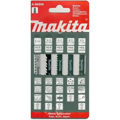 Универсальный набор пилок для лобзика Makita A-86898