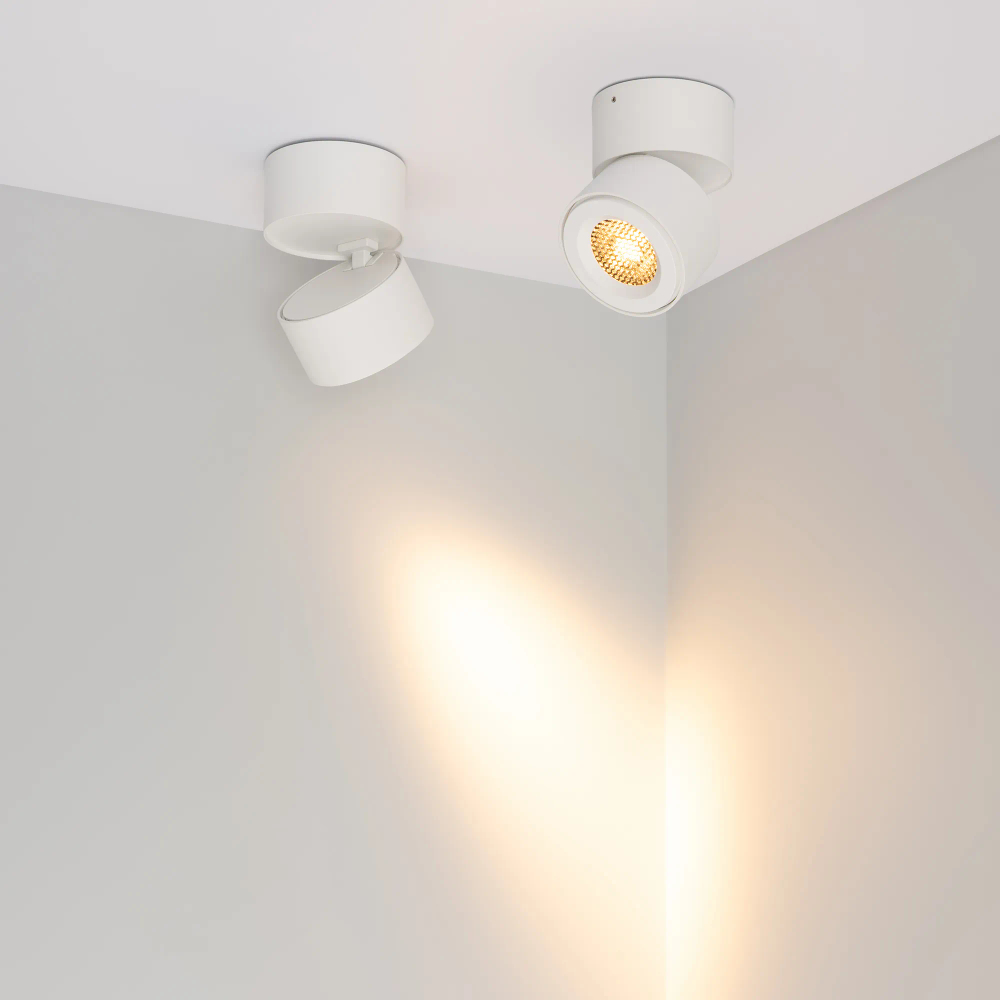 Светильник SP-POINT-SURFACE-R85-12W Warm3200-MIX (WH, 15 deg, 230V) (Arlight, IP20 Металл, 5 лет) 058614