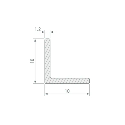 Уголок ARH-W10x10x1,2-3000 BLACK (Arlight, Алюминий) 063304