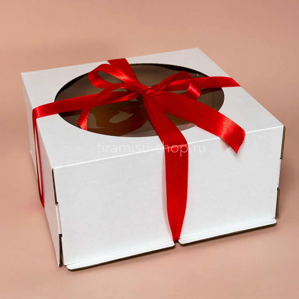 УЦЕНКА Коробка для торта с окном, 24 х 24 х 12 см, белая