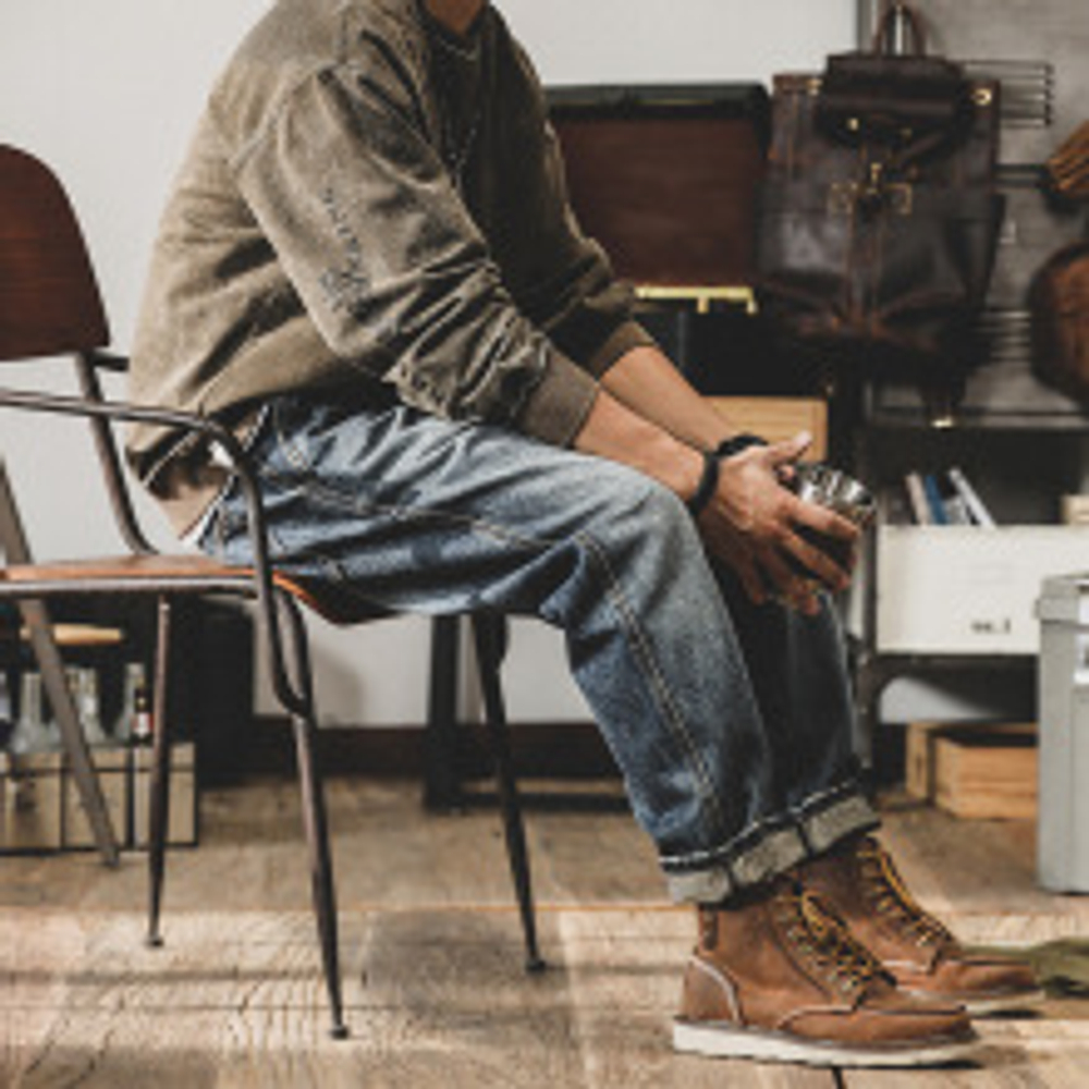 Мужские джинсы в американском стиле, свободные прямые модные брендовые брюки больших размеров, мужские весенне-осенние широкие брюки для мужчин