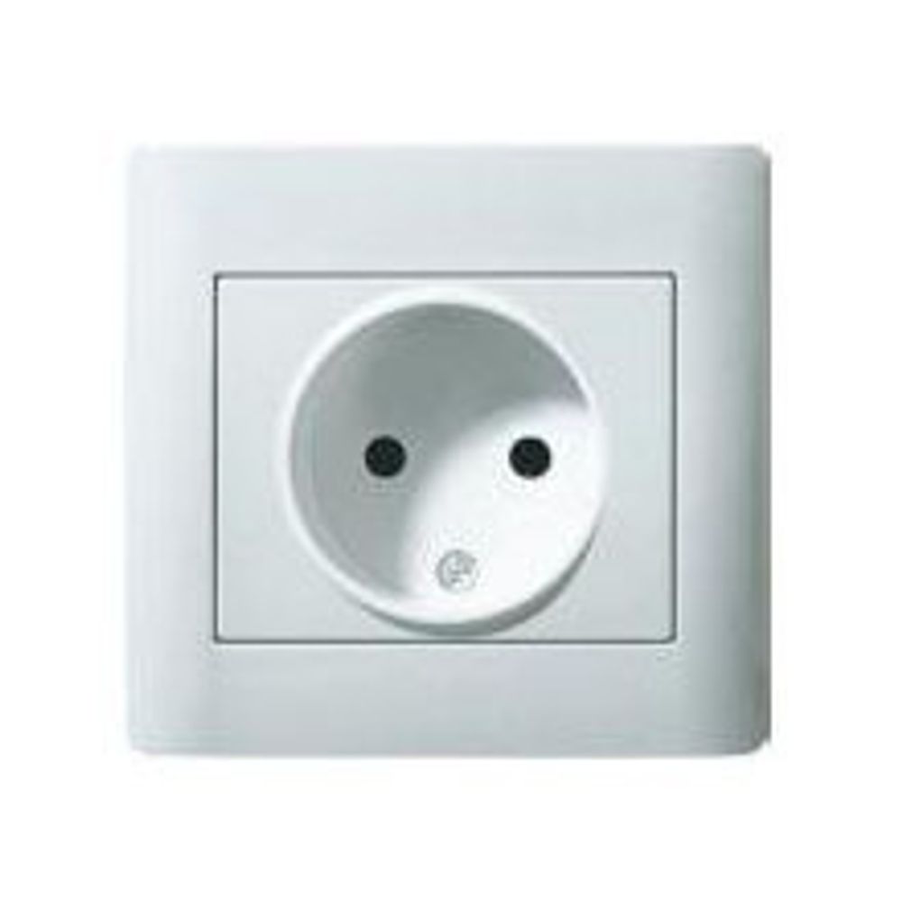 Розетка CORSA GLOSS БЕЛАЯ 1-местная с/п б/з 10А 250В