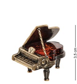 AM-1481 Фигурка «Рояль» (латунь, янтарь)