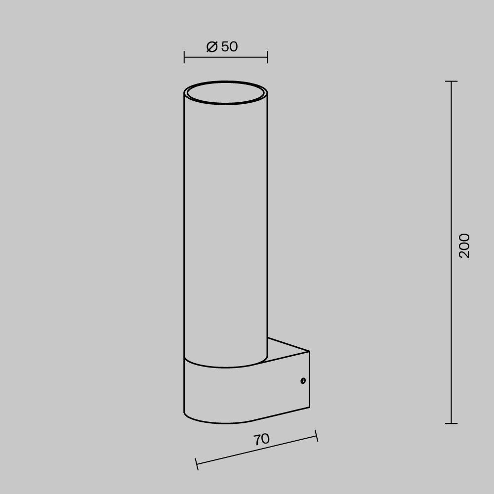Уличный настенный светодиодный светильник Maytoni Tube O508WL-L5B3K