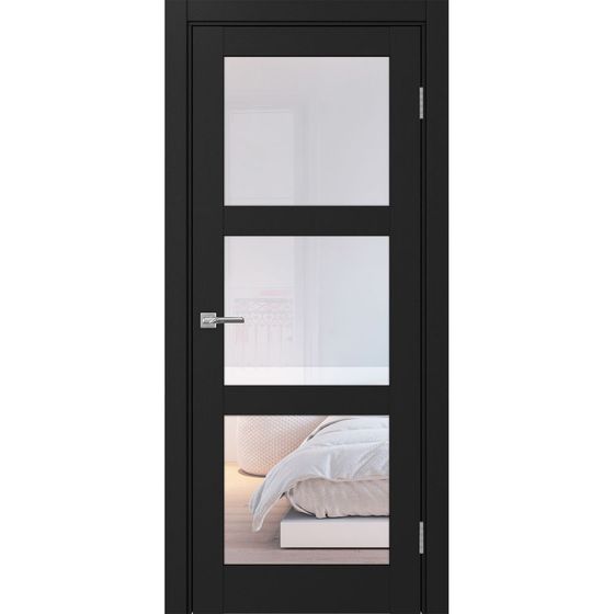 Купить Межкомнатная дверь экошпон Турин 530.222 антрацит остеклённая