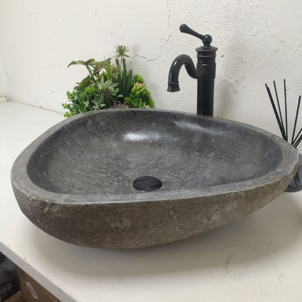 Раковина из речного камня RS-61753 (57*51*15)