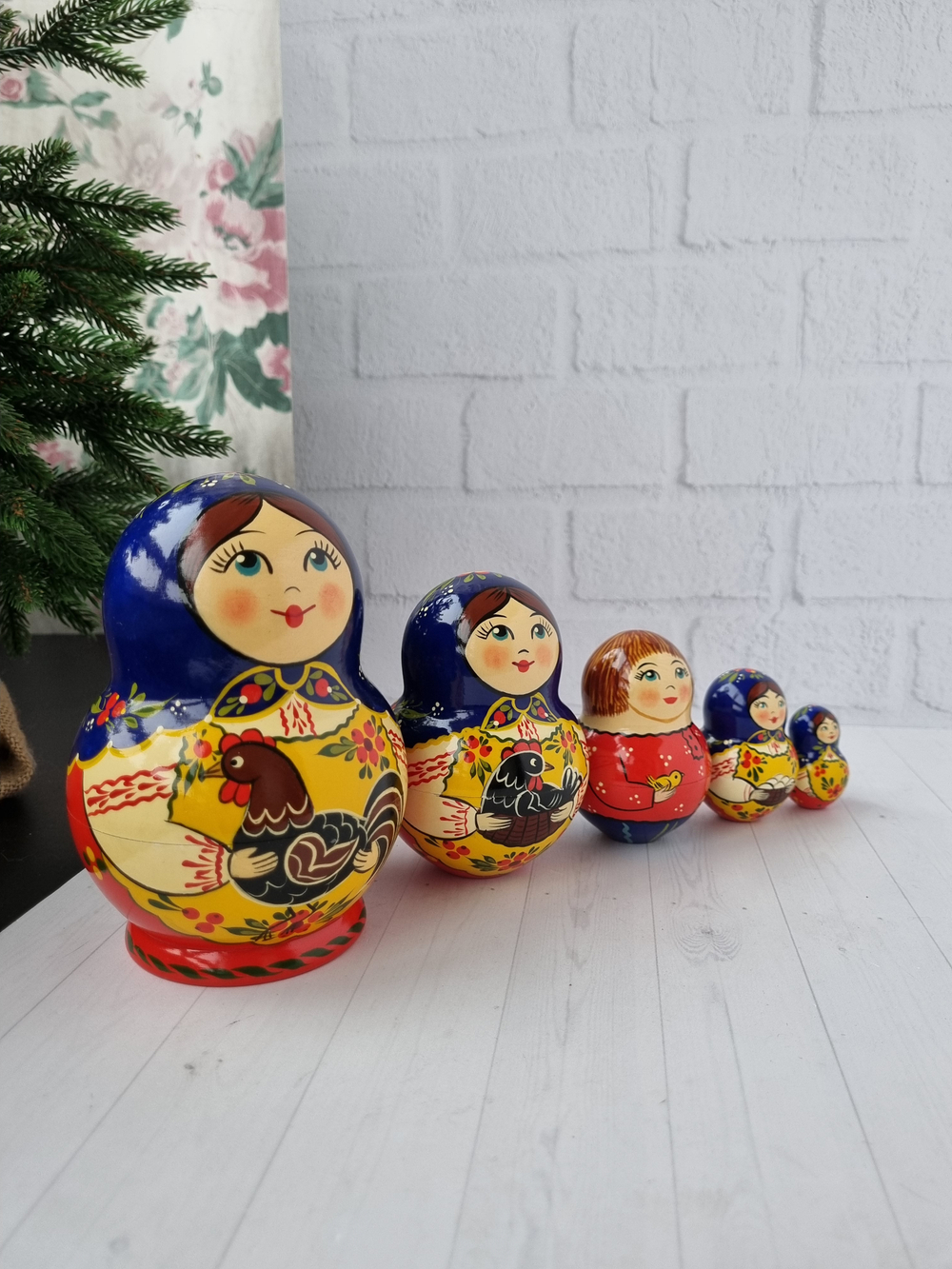 Матрёшка "С курочкой" традиция 5м 15см пузатая