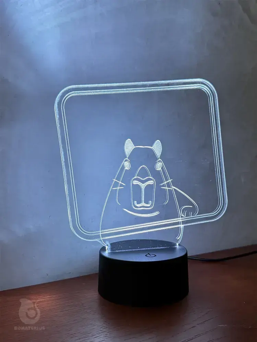 Подарочный набор светильник ночник с маркером детский /настольный/ для рисования Капибара