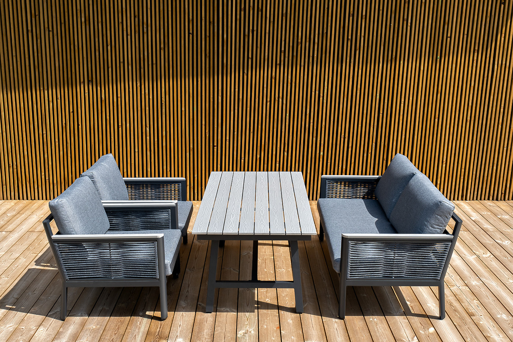 "Сан Ремо" комплект садовый для лаунж-зоны серый