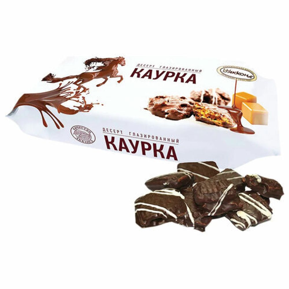 Десерт вафельный глазированный АККОНД "Каурка" хрустящий на основе карамели, 300 г