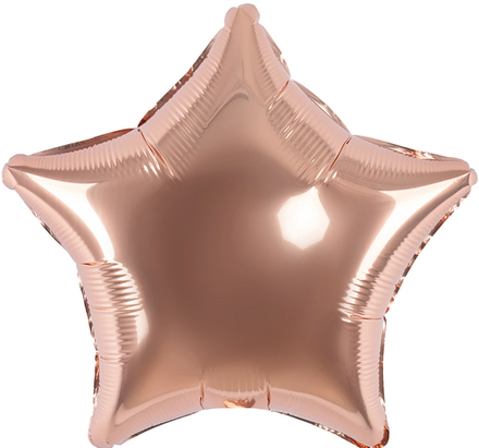 Шар (18''/46 см) Звезда, Розовое Золото, 1 шт. Л094