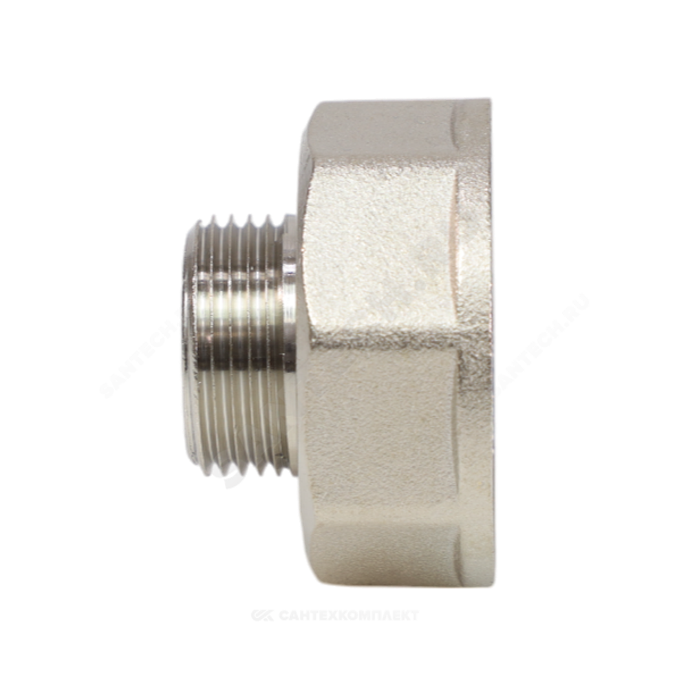Переход латунь никель Ду 10х8 (3/8"х1/4") ВР/НР VALFEX VF.592.N.038.014